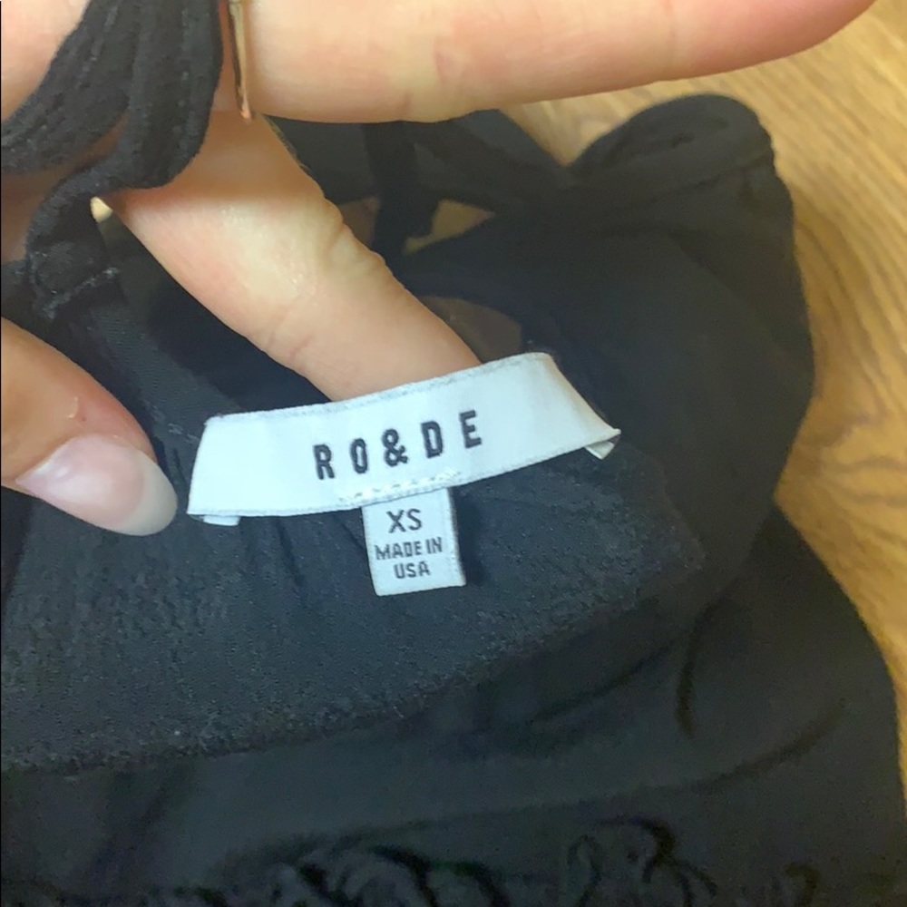 RO&DE Black RazorBack Tank w/ Ruffle - Picture 2 of 3